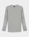 Rails Quentin Cotton Cashmere Tee In Gray