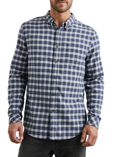 Rails Men's Reid Gingham Stretch-cotton Shirt In Blue