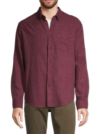 Rails Men's Runson Cotton-blend Button-down Shirt In Purple