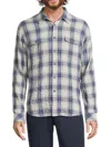Rails Men's Skipper Checked Cotton-blend Shirt In Gray