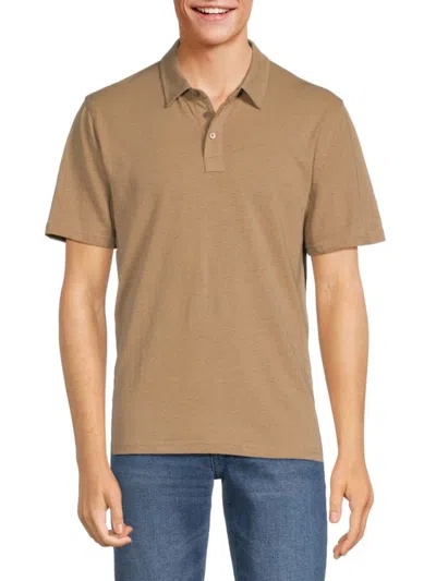 Rails Men's Solid Short Sleeve Polo In Brown