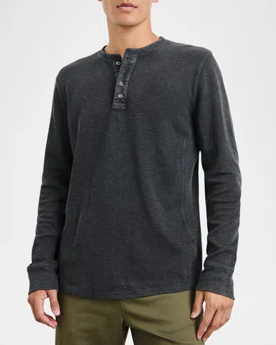 Rails Skhi Slub Cotton Jersey In Washed Black