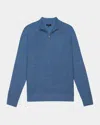 Rails Stark Merino Wool Quarter Zip Sweater In Cerulean Melange