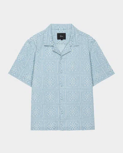 Rails Men's Tyler Embroidered Short-sleeve Shirt In Blue