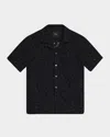 Rails Tyler Mesh Camp Shirt In Black Foral