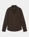 Rails Men's Vincent Tech Pique Button-front Shirt In Brown