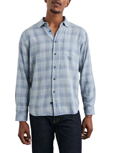 Rails Men's Wyatt Plaid Cotton Shirt In Blue