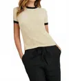 Rails Meredith Knit Short-sleeve Top In Neutral