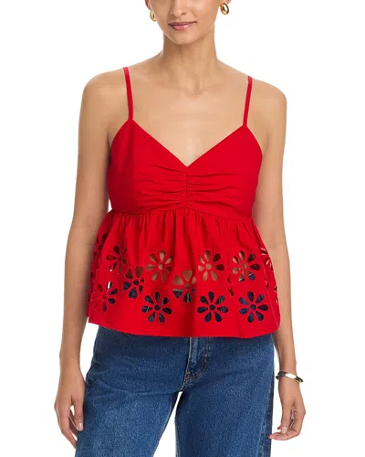 Rails Mero Eyelet Camisole In Red