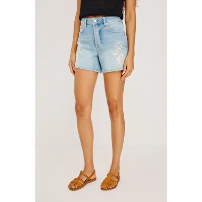 Rails Mesa Embroidered Denim Shorts In Blue