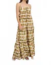 Rails Mica Print Cotton Blend Tiered Maxi Sundress In Green