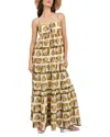 Rails Mica Print Cotton Blend Tiered Maxi Sundress