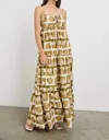 Rails Mica Maxi Dress In Checkered Shells In Brown