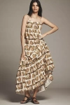 Rails Mica Print Cotton Blend Tiered Maxi Sundress In Brown