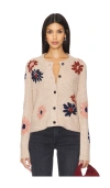 Rails Millie Floral Intarsia Cardigan In Neutral