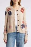 Rails Millie Floral Intarsia Cardigan In Mauve Meadow