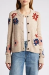 Rails Millie Floral Intarsia Cardigan In Mauve Meadow