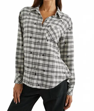 Rails Milo Shirt In Ivory Check Stars In Multi