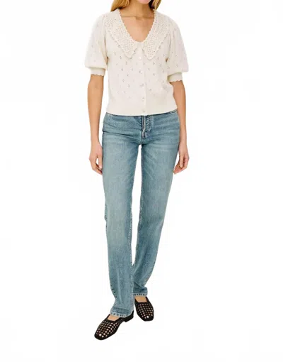 Rails Mindy Short Puff Sleeves Top In Ivory In Neutral