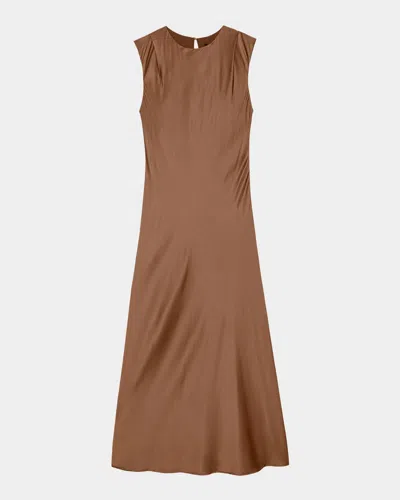 Rails Mira Satin A-line Midi Dress In Animal Print