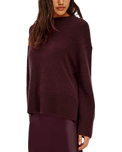 Rails Miranda Cashmere & Silk Crewneck Oversized Sweater In Burgundy