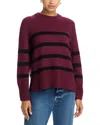 Rails Miranda Striped Cashmere & Silk Sweater In Red