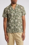 Rails Moreno Short Sleeve Camp Shirt Watercolor Olive Brass In Wtclr Olv Brs