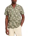 Rails Moreno Short Sleeve Camp Shirt Watercolor Olive Brass In Watercolor