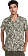 Rails Moreno Short Sleeve Camp Shirt Watercolor Olive Brass In Watercolor Olive Brass