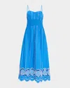 Rails Murano Embroidered Eyelet Cotton Sundress In Blue