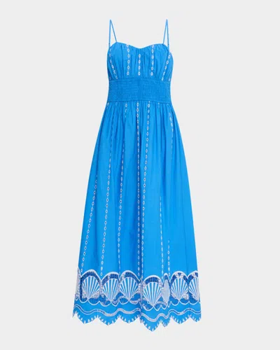 RAILS MURANO EMBROIDERED MIDI DRESS