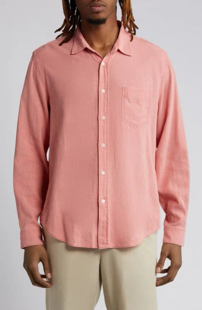 Rails Mykonos Linen Blend Button-up Shirt In Equator