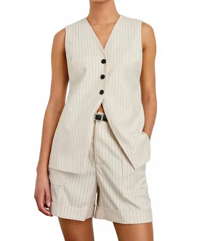 Rails Mylah Vest In Birch Pinstripe In Neutral