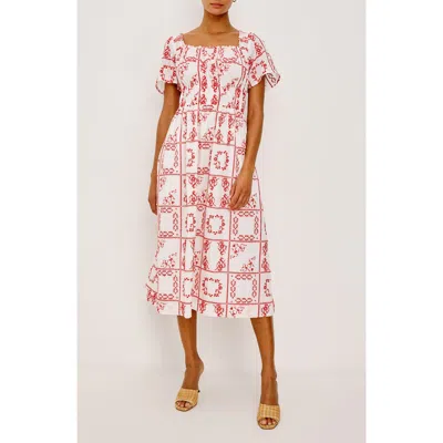 Rails Nanette Dress Ivory Red Handkerchief In White