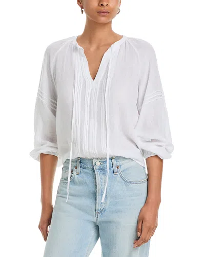 Rails Naples Pintuck Top In White
