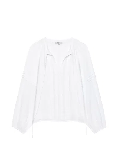 Rails Naples V-neck Blouse In White