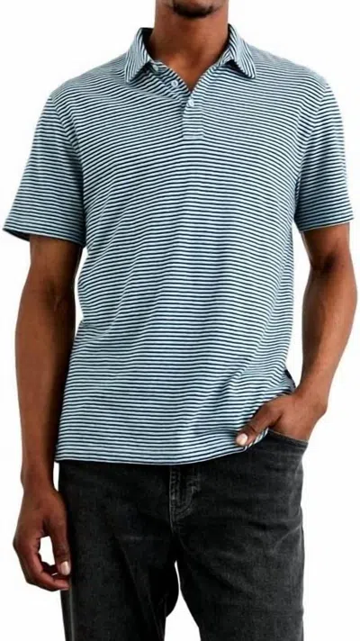 Rails Napoli Polo Shirt In Cerulean Sky Stripe In Blue
