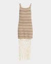 Rails Nastia Crochet-knit Midi Dress In Brown
