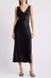 Rails Solana Satin Midi Dress In Black