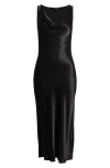 Rails Solana Satin Midi Dress In Black