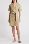 Rails Collared Wrap Dress In Olive