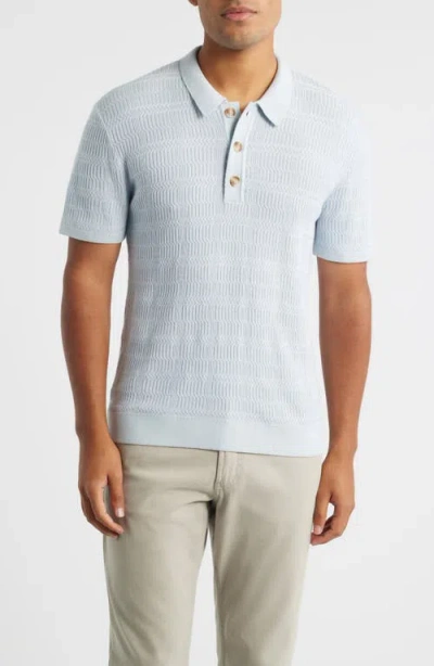 Rails Nathan Cotton Blend Polo Sweater In Blue