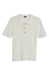 Rails Nathan Cotton Blend Polo Sweater In White