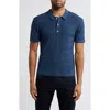 Rails Nathan Short Sleeve Polo Sweater In Peterson Blue