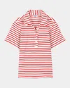 Rails Naveli Stripe Cotton Terry Cloth Polo In Cherry Stripe