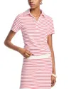 Rails Naveli Stripe Cotton Terry Cloth Polo In Cherry Stripe