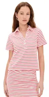 Rails Naveli Stripe Cotton Terry Cloth Polo In Cherry Stripe
