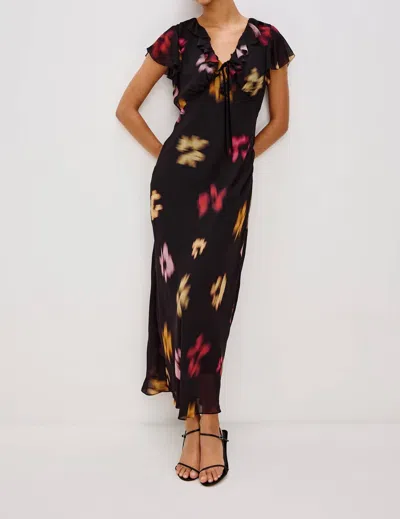 Rails Neela Dress In Onyx Blurred Floral In Black