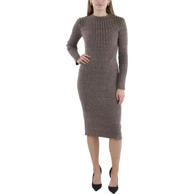 Rails Nellie Womens Pinstripe Cotton Midi Dress In Brown