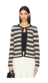 Rails Nelly Striped Cardigan In Navy Oat Stripe In Navy Oat Stripe